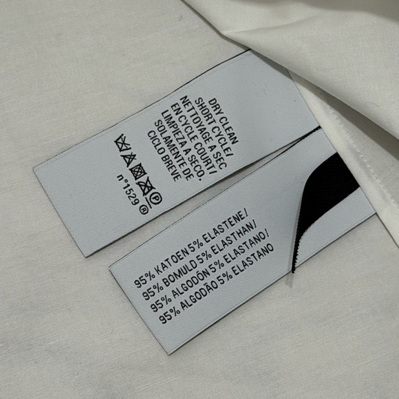 VINTAGE Ralph Lauren $790 White Button Down Shirt Chain Mail Embellish -10 NEW - Picture 11 of 14